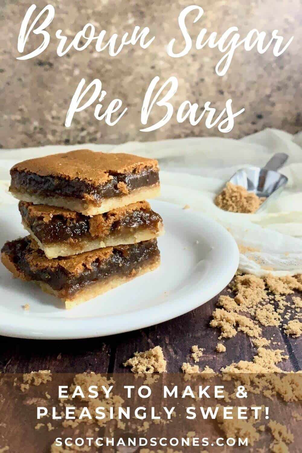 Brown Sugar Pie Bars - Scotch & Scones